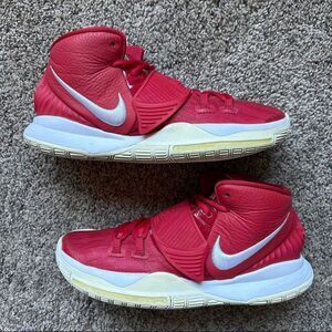 Nike Kyrie 6 ID Red Custom By You Basketball Sneakers Size 8 Men's